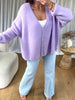 GILET OVERSIZE MOHAIR PARME