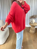 GILET OVERSIZE MOHAIR CORAIL