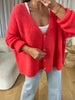 GILET OVERSIZE MOHAIR CORAIL