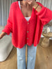 GILET OVERSIZE MOHAIR CORAIL