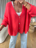 GILET OVERSIZE MOHAIR CORAIL