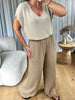 T-SHIRT LUREX BEIGE