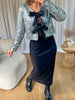 VESTE NOEUDS SEQUINS ARGENT