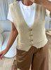 GILET/TOP LUREX DORÉ