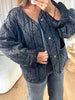 VESTE DENIM MATELASSÉE GRIS