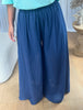 PANTALON VOILE DE COTON MARINE