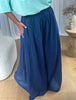 PANTALON VOILE DE COTON MARINE