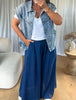 PANTALON VOILE DE COTON MARINE