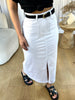 JUPE EN JEANS KENZA BLANC