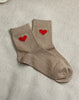 CHAUSSETTES COEURS BEIGE