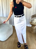 JUPE EN JEANS KENZA BLANC