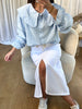 JUPE EN JEANS KENZA BLANC
