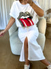 JUPE EN JEANS KENZA BLANC