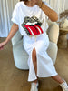 T-SHIRT STONE BLANC