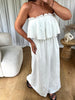 ROBE GAZE BUSTIER BLANC