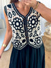 GILET CROCHET NOIR