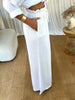 PANTALON GAZE DE COTON BLANC