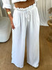 PANTALON GAZE DE COTON BLANC