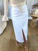JUPE EN JEANS KENZA BLANC