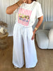 PANTALON GAZE DE COTON BLANC