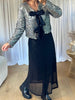 VESTE NOEUDS SEQUINS ARGENT