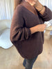 GILET OVERSIZE MOHAIR CHOCO