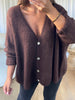 GILET OVERSIZE MOHAIR CHOCO