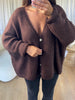 GILET OVERSIZE MOHAIR CHOCO