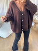 GILET OVERSIZE MOHAIR CHOCO