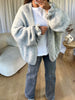 GILET COSY FROUFROU GRIS