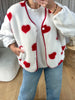 GILET SANS MANCHES COEURS BLANC