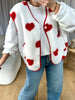 GILET SANS MANCHES COEURS BLANC