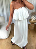 ROBE GAZE BUSTIER BLANC