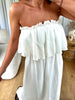 ROBE GAZE BUSTIER BLANC