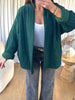 VESTE GAZE DE COTON VERT BOUTEILLE