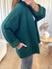 VESTE GAZE DE COTON VERT BOUTEILLE