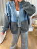 VESTE EN JEANS PULL GRIS