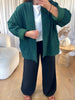 VESTE GAZE DE COTON VERT BOUTEILLE