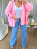 GILET OVERSIZE MOHAIR ROSE