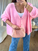 GILET OVERSIZE MOHAIR ROSE