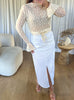 JUPE EN JEANS KENZA BLANC