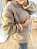 VESTE SHERPA ÉCHARPE BEIGE