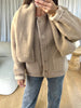 VESTE SHERPA ÉCHARPE BEIGE