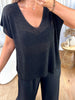 T-SHIRT LUREX NOIR