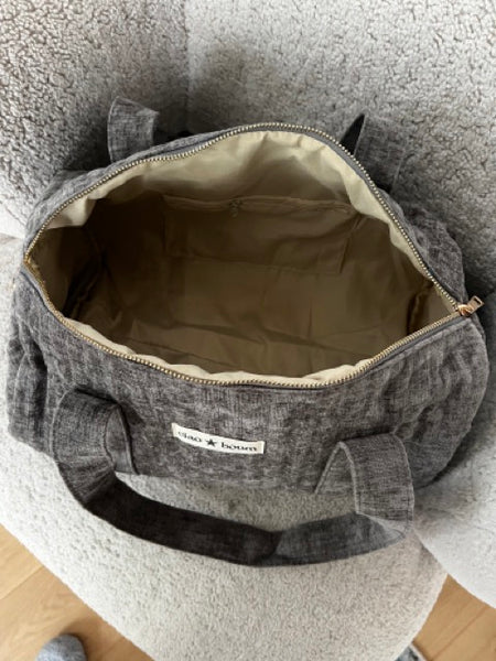 SAC BOWLING VELOURS GRIS