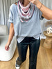 FOULARD ROSE ET GRIS