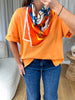 FOULARD ORANGE ET BLEU