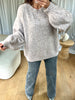 PULL EXTRA DOUX COL ROND BEIGE