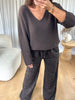 PANTALON AMPLE LÉOPARD CHOCO