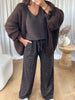 PANTALON AMPLE LÉOPARD CHOCO